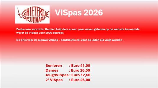 VISpas en contributie 2026